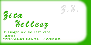 zita wellesz business card